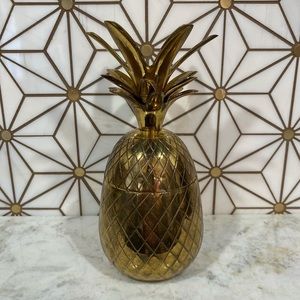 vintage brass pineapple canister